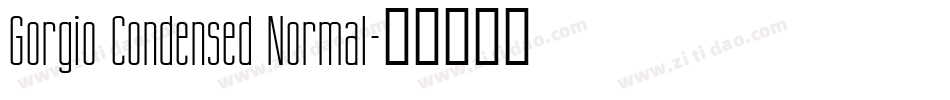 Gorgio Condensed Normal字体转换